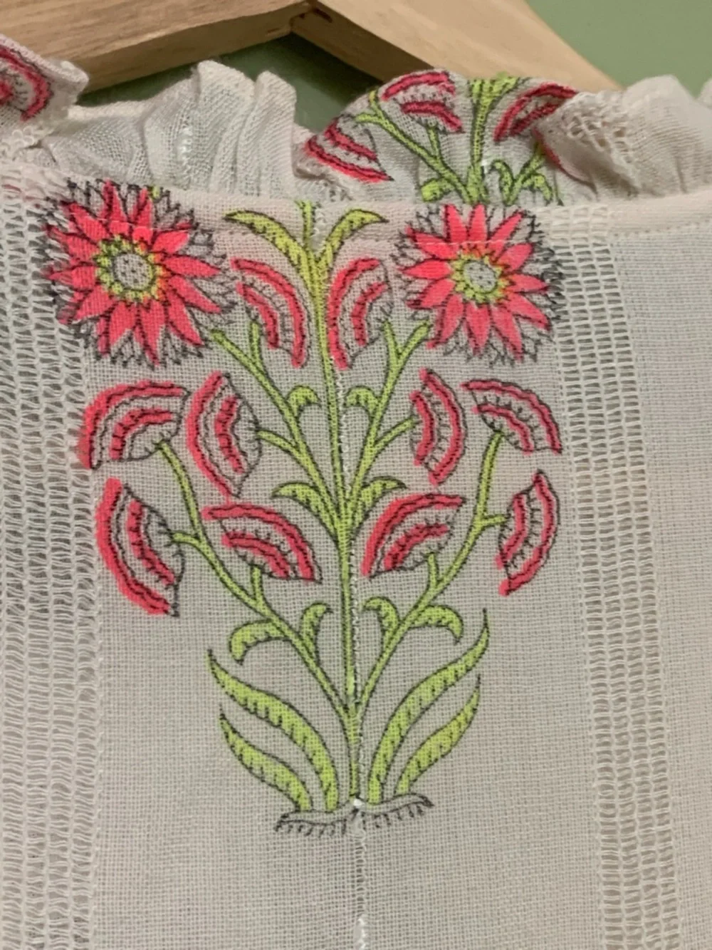 Oliphant Pintuck Ruffle Maxi Dress in Algarve Pink Size 2XL NWT - Picture 10 of 14